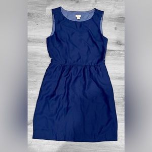 J. Crew Blue Business Mini Dress (4) [Polyester, Acetate]